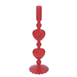 Glass Candleholder/vase - Red