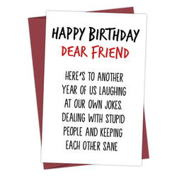 Greeting  Cards -  Happy Birthday Dear Friend