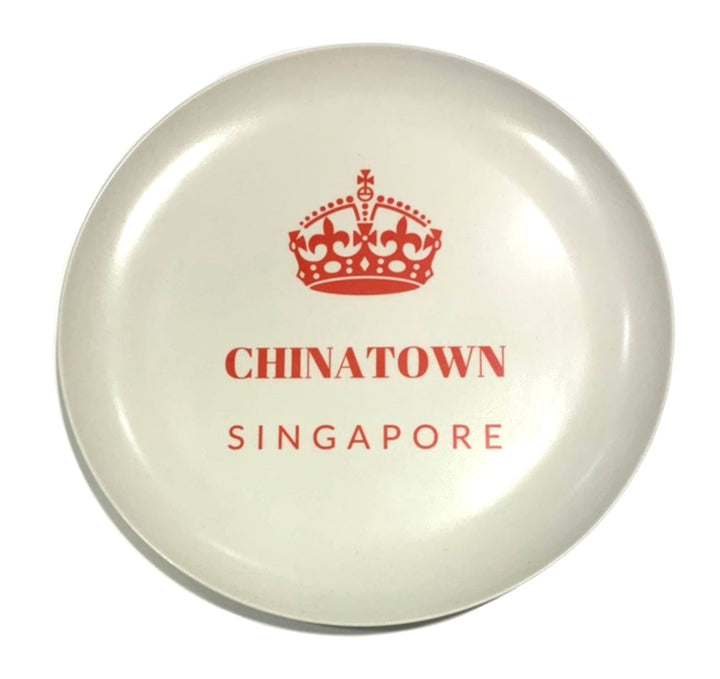Singapore Districts Plate White - Chinatown