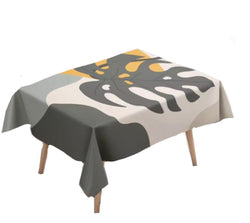 Tablecloth Nicole - Leave Kaki, Yellow & Grey - 2 sizes