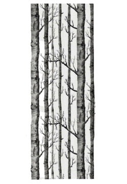 Stick & Peel Wallpaper - Black & White Forest
