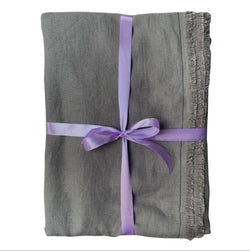 L & À Linen Tablecloth Medium Grey