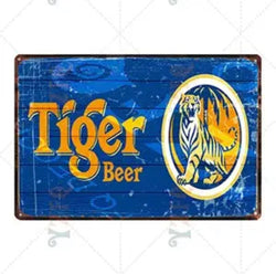 Tin Wall Poster - Tiger Beer - Singapore Car Plate