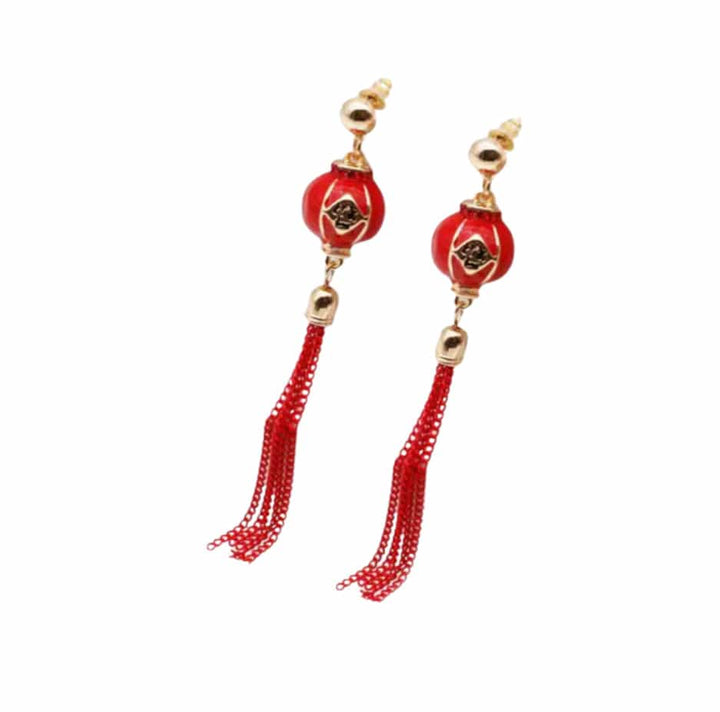 Red Lantern Earrings Xiang