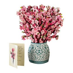 Greeting Card - Giant Flowers Bouquet Pink