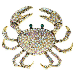 Gold Crab Brooch