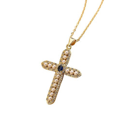 Gold Cross Necklace Benedicte