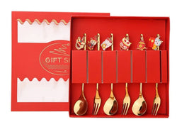 Chinese New Year Spoons & Forks Charms - set of 6 pieces