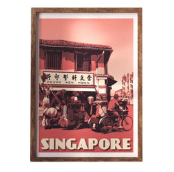 Vintage Poster - Postcards Singapore Circular Road