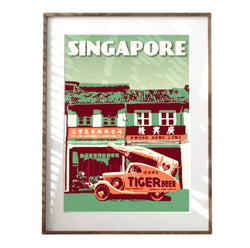 Vintage Poster - Postcards Singapore Tiger Beer