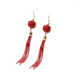 Chinese Style Red Earrings