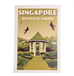 Vintage Poster - Postcards Singapore Botanical Garden Kiosk
