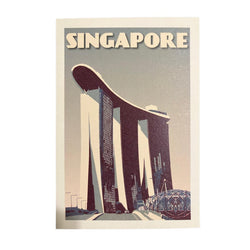 Vintage Poster - Postcards Singapore Marina Bay Sands