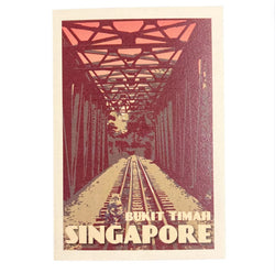 Vintage Poster - Postcards Singapore Bukit Timah