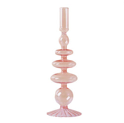 Glass Candleholder/vase - Pink