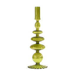Glass Candleholder/vase - Green