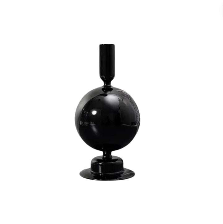 Glass Candleholder/vase - Black