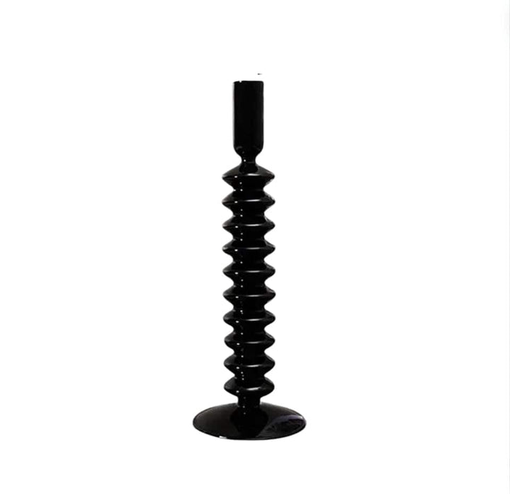 Glass Candleholder/vase - Black