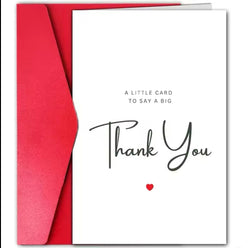 Greeting  Cards -  Thank You Black & Red