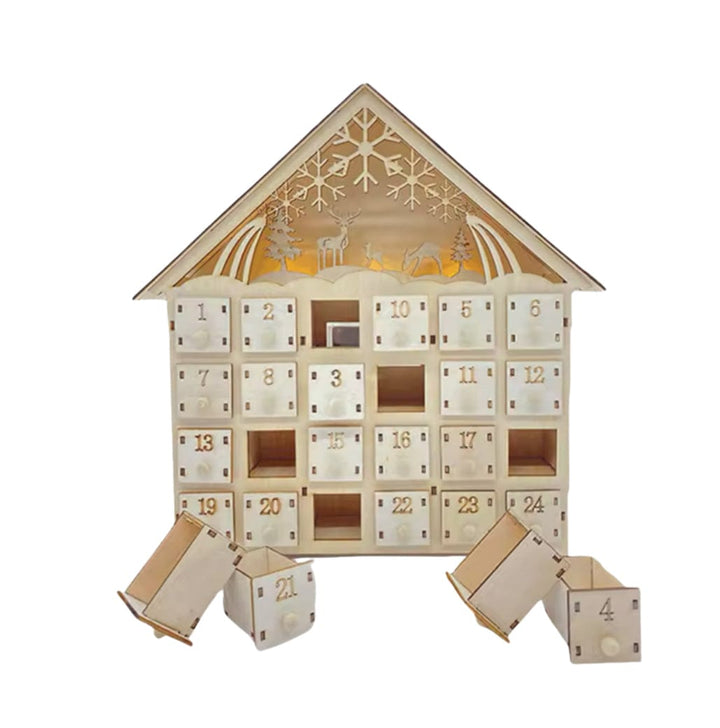 LED Wooden House Advent Calendar