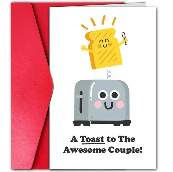 Greeting  Cards -  A toast to the Awesome Couple !