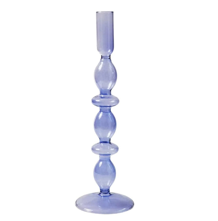 Glass Candleholder/vase - Lavender - Dark Purple