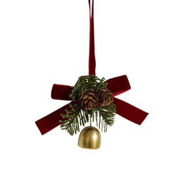 Christmas Pendant - Bell Velvet Bow - 3 6models