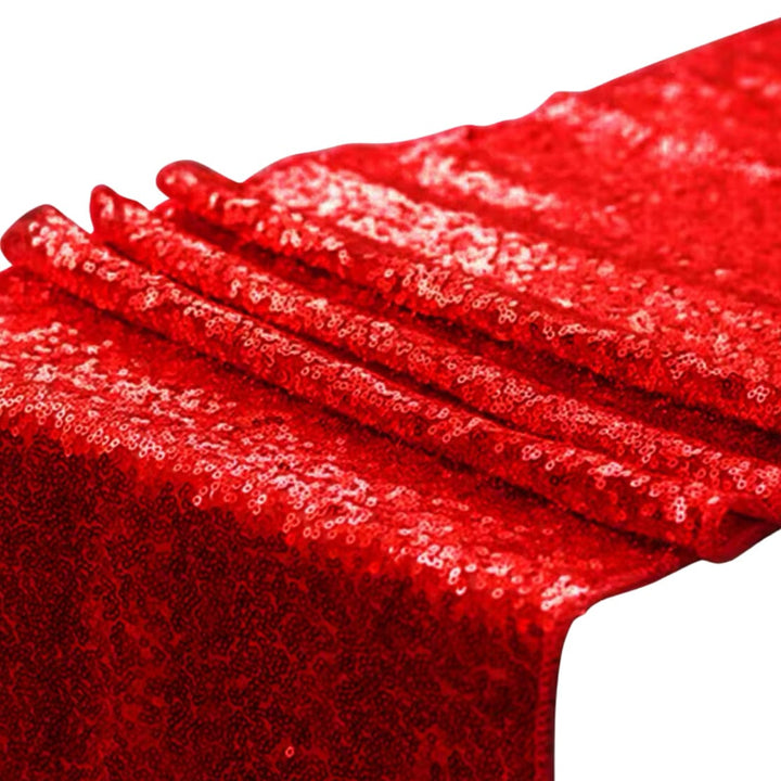 Red Sequin Table Runner Christine  - 30cm x 300cm