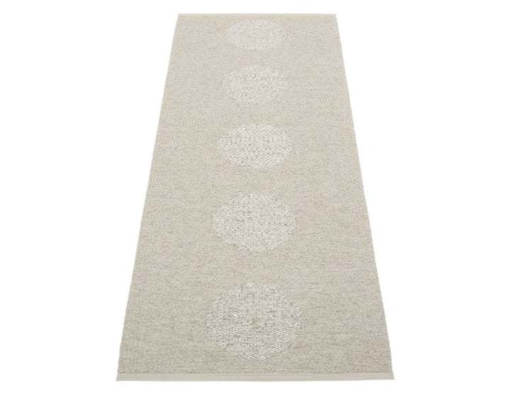 PVC Rug Vera 2.0  - 70 x 200cm linen / stone met.