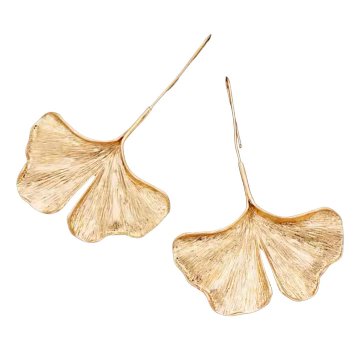 Gold Gingko Leaf Earrings