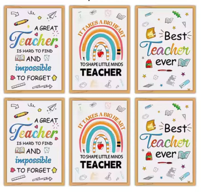 Greeting Cards - Teachers colourful 6 models