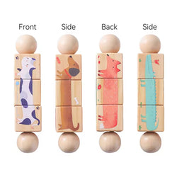 Interactive Wooden Learning Toys - Rotating Jigsaw Puzzle