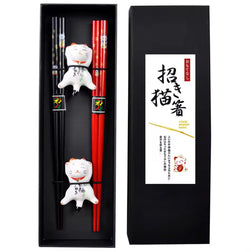 Chopsticks Lucky Cat Set