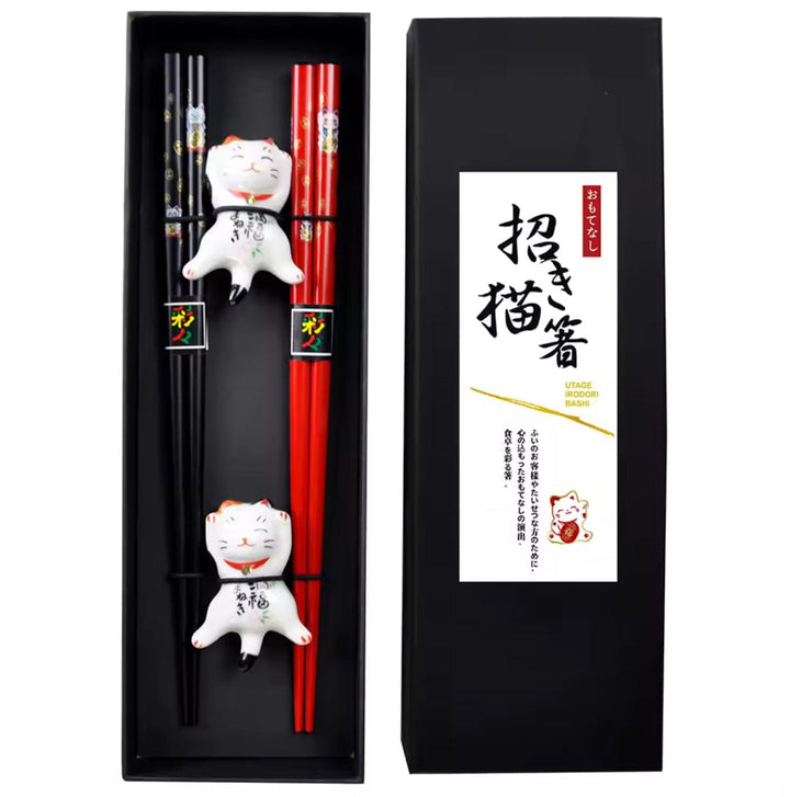 Chopsticks Lucky Cat Set