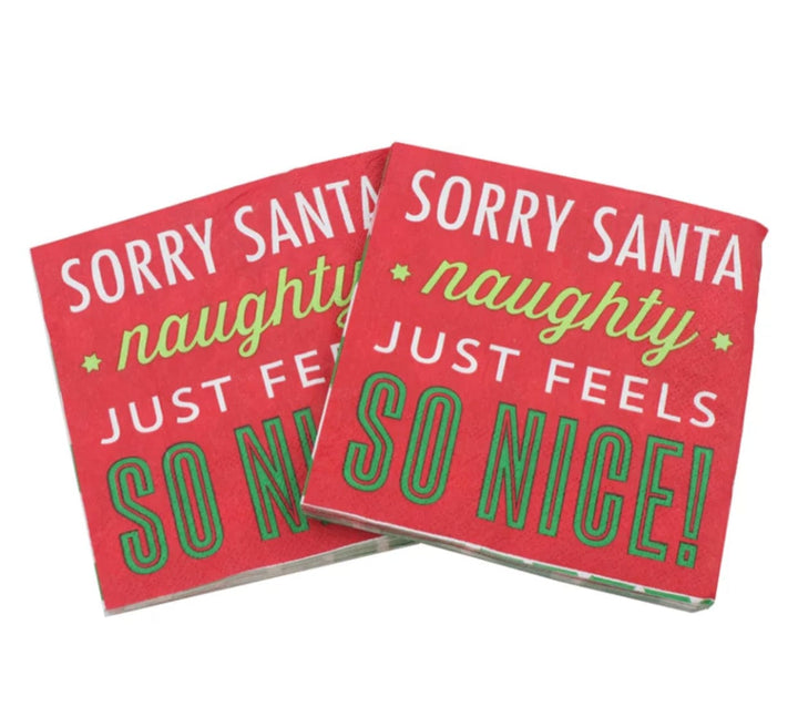 Christmas Cocktail Paper Napkins - Sorry Santa