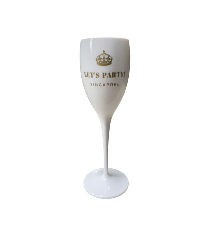 Singapore Let’s Party Champagne Glass.