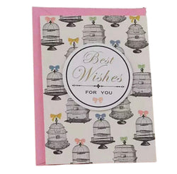 Greeting  Cards -  Best Wishes Birdcage NEW