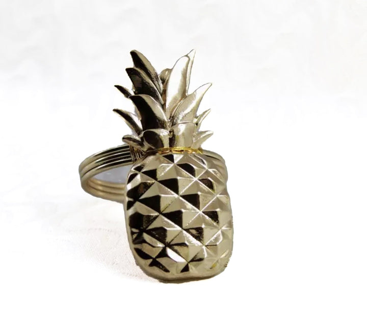 Napkin Rings Pineapple - set of 4.