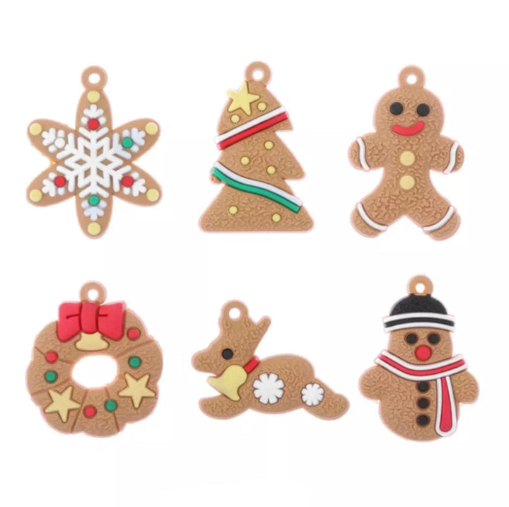 Christmas Ornement - Mini Gingerbread Pendants - set of 6