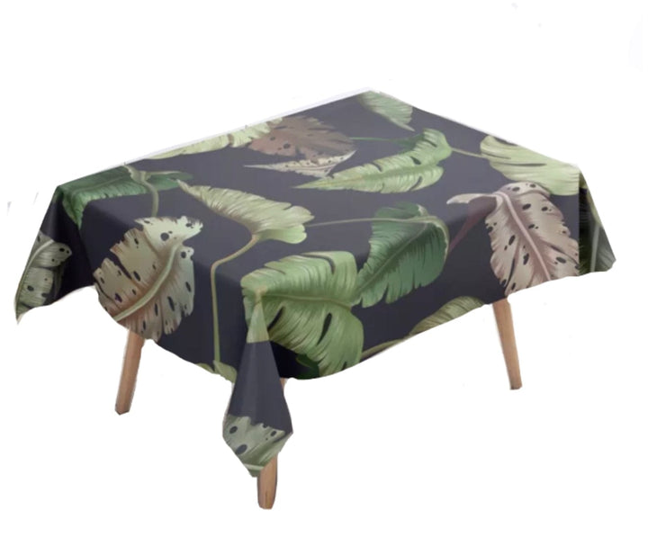 Tablecloth Nicole - Leaves Black, Brown & Green - 2 sizes