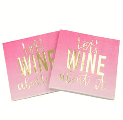 Cocktail Paper Napkins - Let’s Wine About It