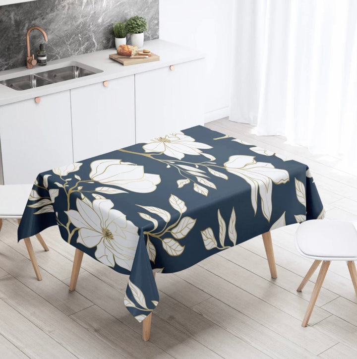 Tablecloth Nicole - Flowers Marine - 140cm x 180cm