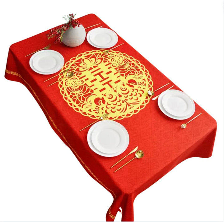 Chinese New Year Tablecloth - Happiness Round - 3 sizes