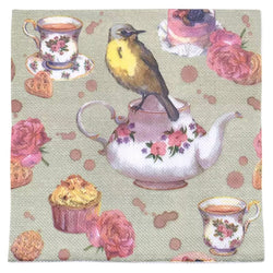 Bird & Teapot Paper Napkins