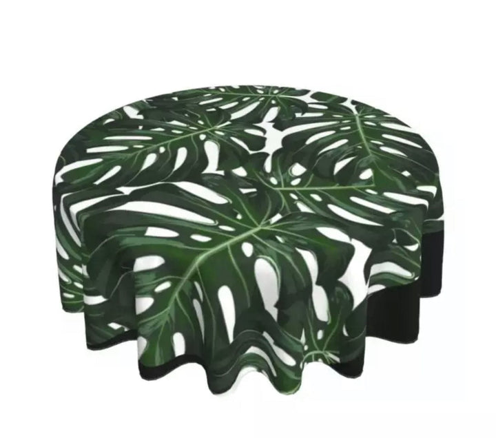 Tablecloth Nicole  Round Monstera Leaves  - 152cm