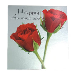 Greeting Cards : Happy Anniversary Two Roses