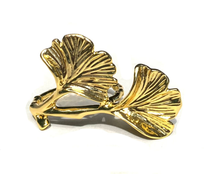 Napkin Rings Ginkgo Leaves - set of 4