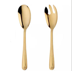 Stainless Steel Salad Servers Diana - Gold