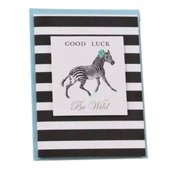 Greeting  Cards -  Good Luck Zebra NEW