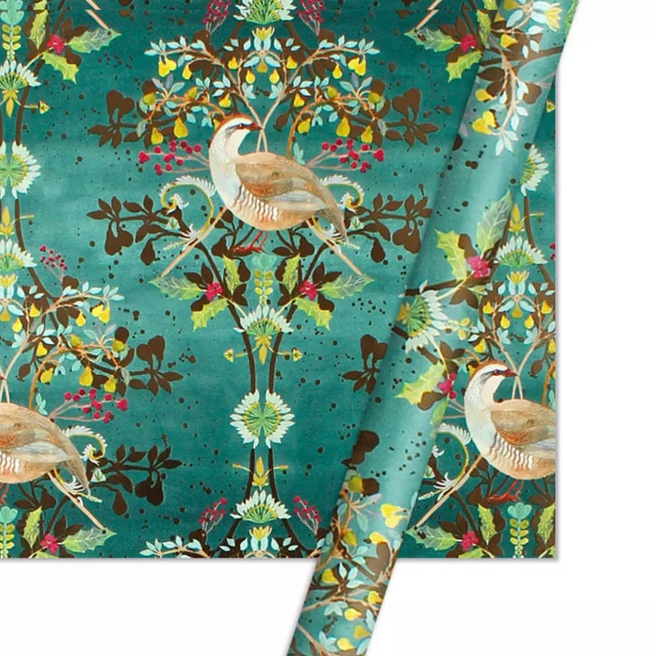 Wrapping Paper Emerald Birds - 4 sheets